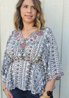 Serena Embroidered Top