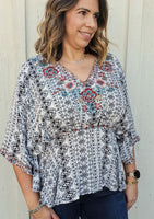 Serena Embroidered Top