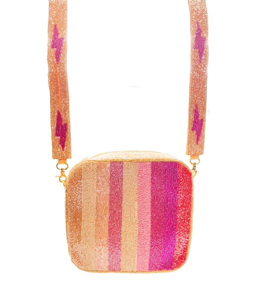 Blush Ombre Beaded Bag
