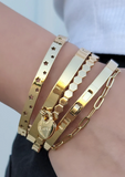 Nyra Bangle - Gold or Hematite